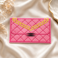 Luxe Pink Quilted Envelope Patch